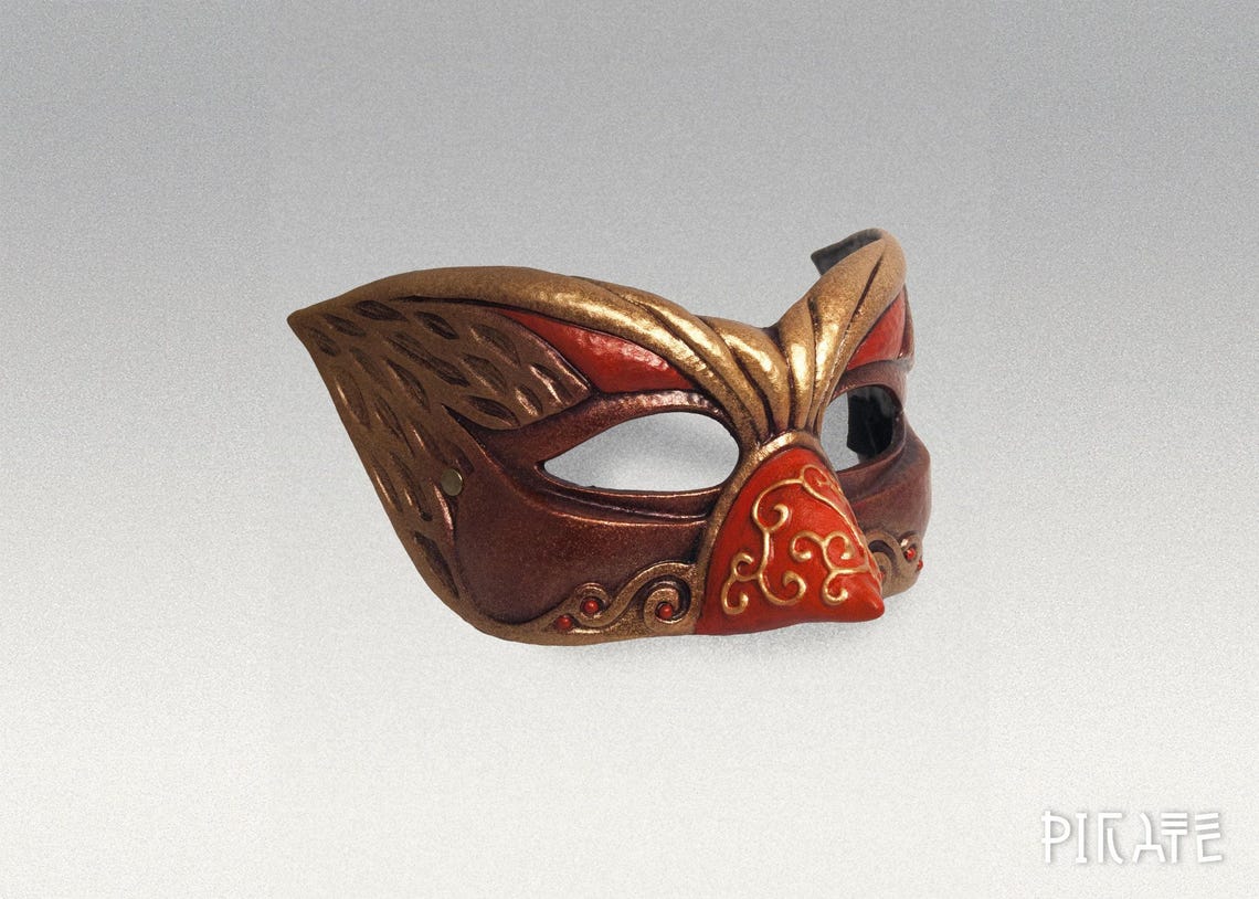 Elegant Winged Masquerade Mask for Carnival, Theatre, Halloween Costume ...