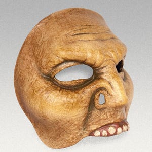 Handcrafted Orc Mask: Fantasy LARP Costume Accessory - Durable Masquerade Prop for Halloween