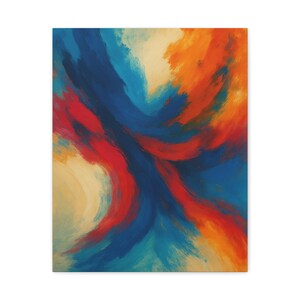 Vibrant Abstract Canvas Art, Home Decor, Wall Art, Colorful Painting, Modern Art, Living Room Decor, Gift Idea