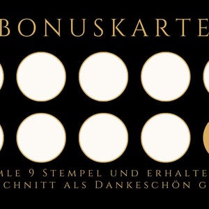 Stempelkarte Friseursalon Canva Vorlage | Kundenkarte Treuekarte digital | Friseur Marketing Vorlage zum Bearbeiten