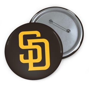 San Diego Padres Button Custom Sports Pin Buttons, Unique Button Badges, Personalized Accessories, Fan Gifts, Team Merchandise