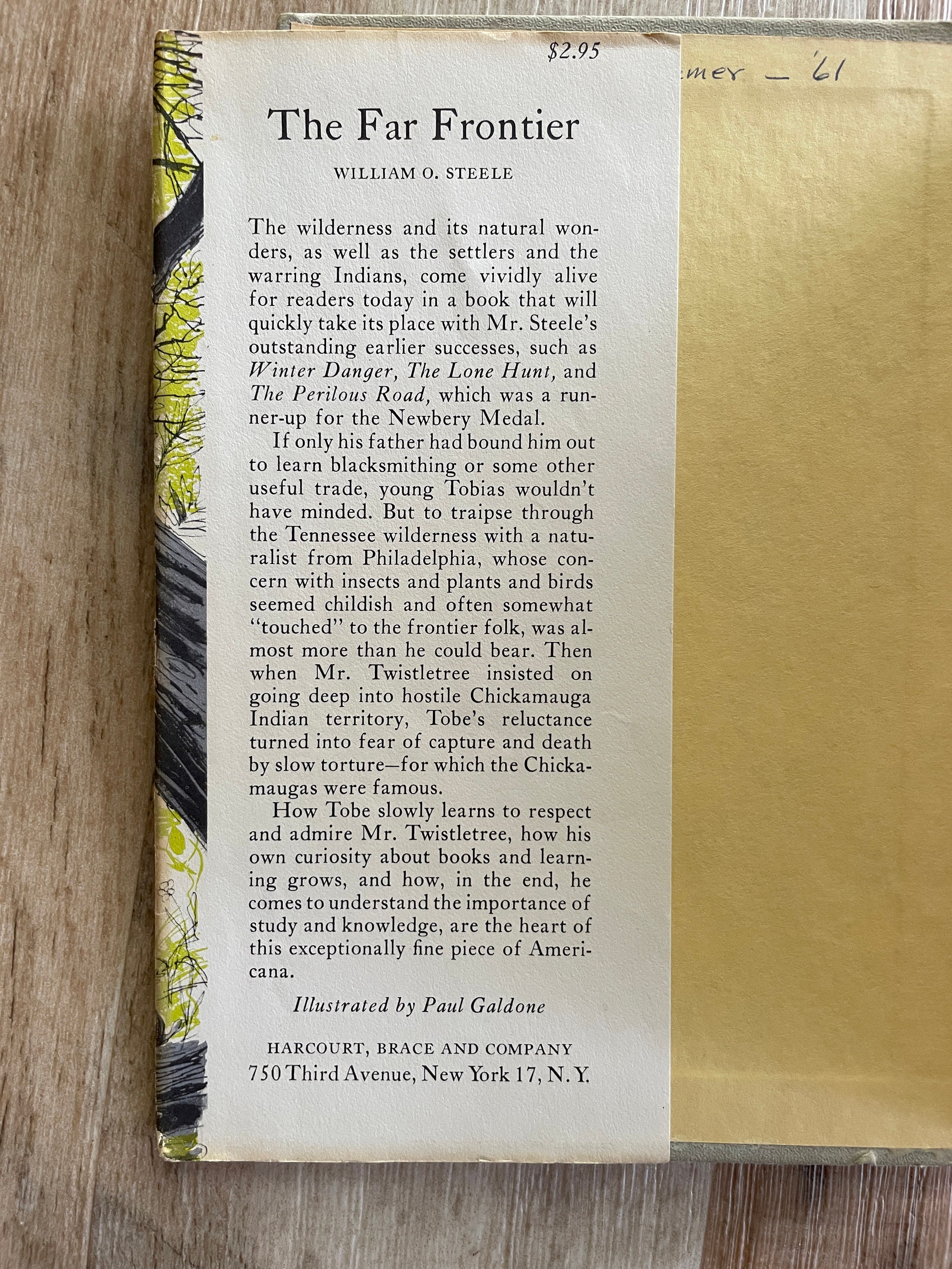 The Far Frontier William O. Steele Weekly Reader Book Club 1959 Vintage ...