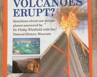 Why Do Volcanoes Erupt? Questions About our Unique Planet Natural History Museum Science Book Homeschool Homeschooling Vintage