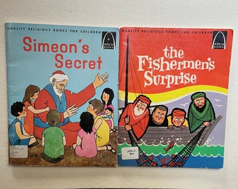 Bible Story Books Simeon's Secret & Fisherman's Surprise Arch Books