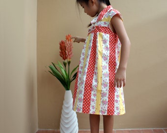 PDF Pattern - XL Hannah Dress for 6T - 10T and tutorial.