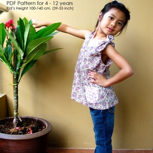 PDF Pattern - Abigail Dress for 4 - 10 years old and tutorial.
