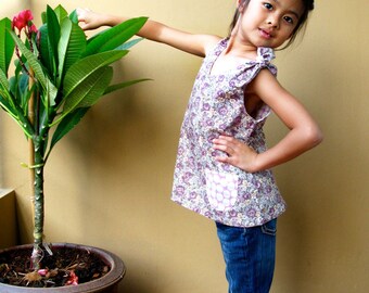 PDF Pattern - Abigail Dress for 4 - 10 years old and tutorial.
