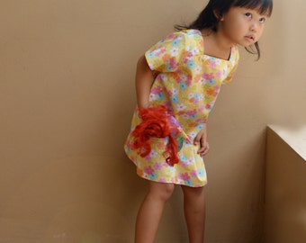 PDF Pattern - Iris Dress for 12M - 5T and tutorial.