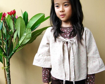 PDF Pattern - Dolly Jacket for 4 - 10 years old.