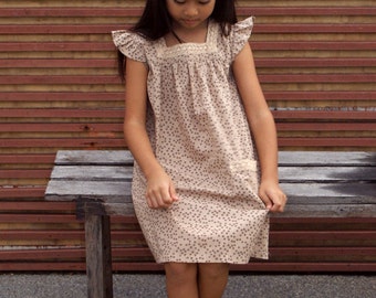 PDF Pattern - Madison Dress for 4 - 10 years old and tutorial.