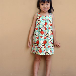 PDF Pattern - Perry Dress for 12M - 5T and tutorial.