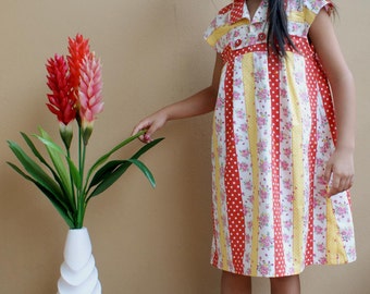 New - PDF Pattern - XL Hannah Dress for 6T - 10T and tutorial.