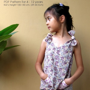 PDF Pattern Abigail Dress for 4 10 years old and tutorial. image 1