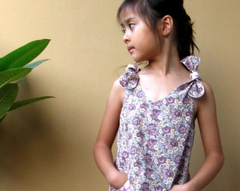 PDF Pattern - Abigail Dress for 4 - 10 years old and tutorial.