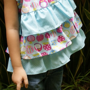 PDF Pattern - Belle Top for 12M - 5T and tutorial.