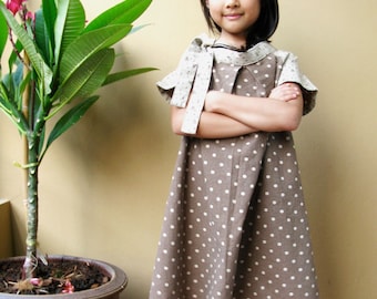PDF Pattern - Cecelia Dress for 4 - 10 years old and tutorial.