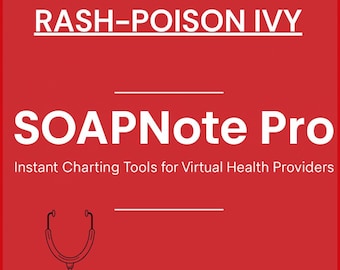 SOAP Note – Rash (Poison Ivy) | Virtual Care Template | Editable Google Doc & Word | Nurse Practitioner Telehealth Note