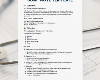 Cellulitis – Extremity SOAP Note Template – Editable & Telehealth Ready