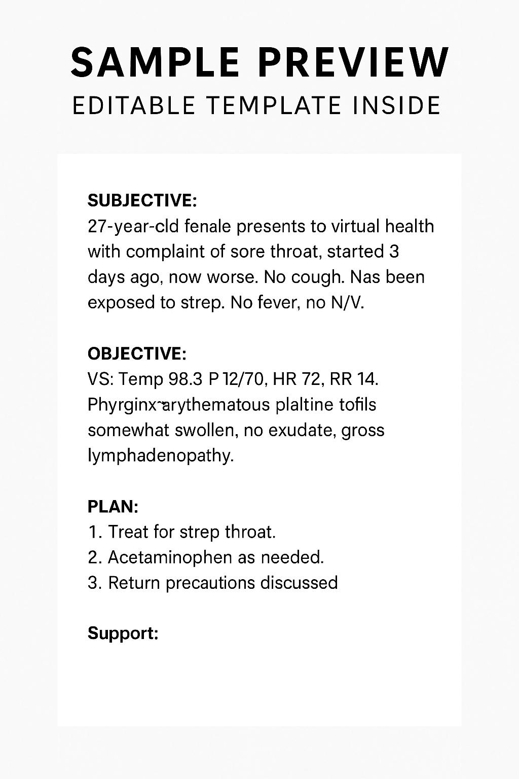 SOAP Note – Rash (poison Ivy) | Virtual Care Template | Editable Google ...