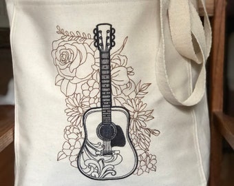 Acoustic Guitar tote/market bag