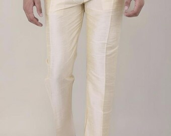Men's pants golden Silk Pajama | Ethnic Wear Indian Wedding