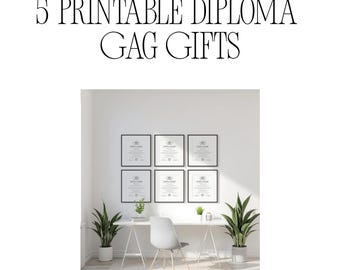 Funny Fake Diploma Printable | Gag Gift Office Humor (PDF)