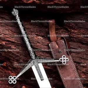 Handmade Scottish Claymore Sword J2 steel Highland Claymore Black Medieval Swords Personalized Sword Groomsmen Gifts Christmas Gifts For Him