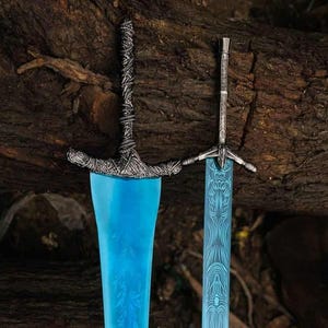 48&quot; Elden Ring Dark Moon Greatsword From Dark Soul Cosplay Sword Replica, Wall Mount Included, Father&#39;s day gift, Personalized gift for him
