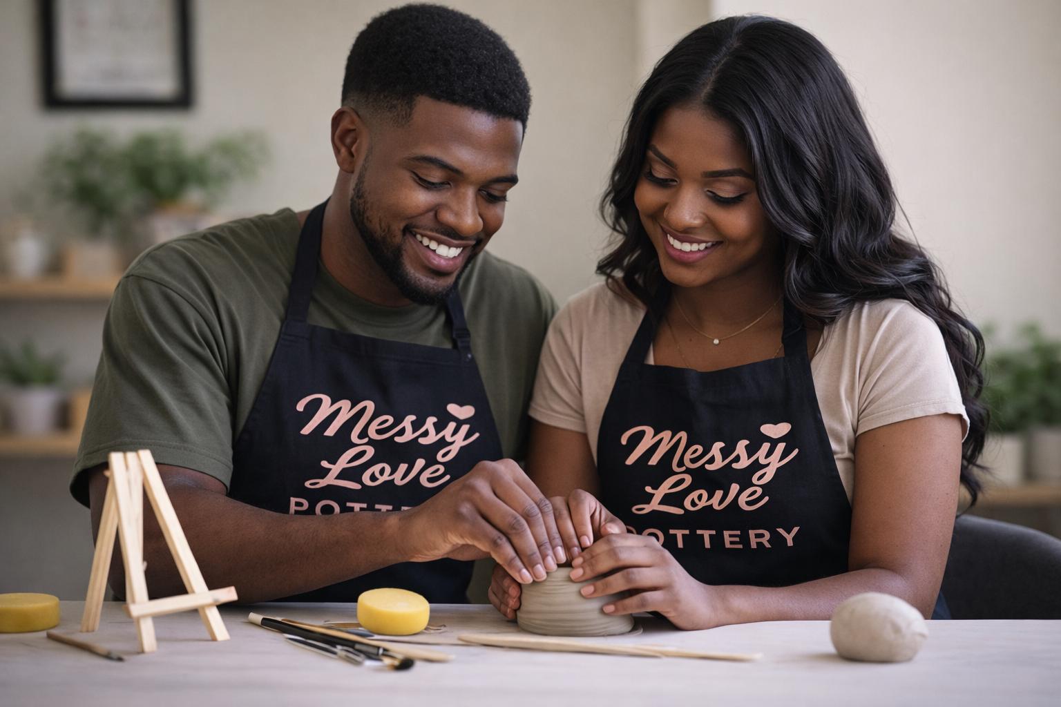 DIY Air Dry Clay Pottery Kit Couples Date Night Gift Box Anniversary ...