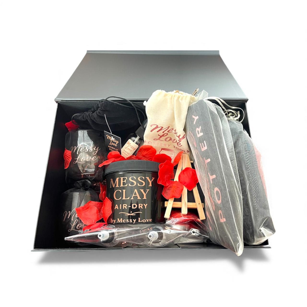 DIY Air Dry Clay Pottery Kit Couples Date Night Gift Box Anniversary ...