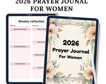 2026 Prayer Journal for Women – Christian Daily Devotional Planner, Guided Faith Journal, Scripture Notebook & Spiritual Growth Gift