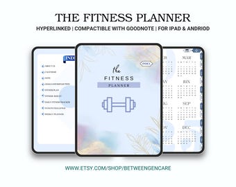 Fitness Planner Printable | Wellness Tracker | Digital Workout Log | Gym Planner | Self-Care Fitness Journal | Weight Loss PDF