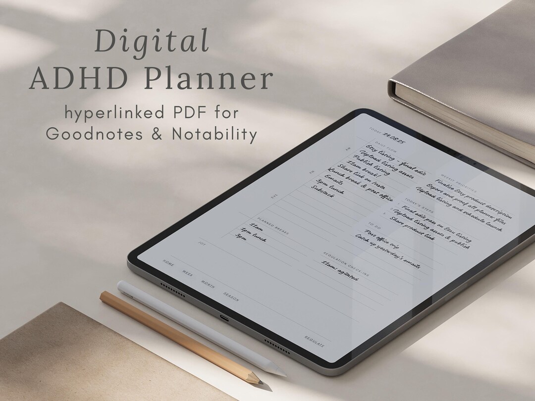 ADHD Digital Planner for Goodnotes & Notability: Nervous System ...