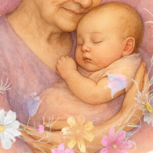 Family Quilt Squares: Custom Cotton Designs, Grandma & Baby