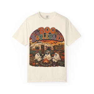 Camiseta de camping con calabazas de Boo Boulevard