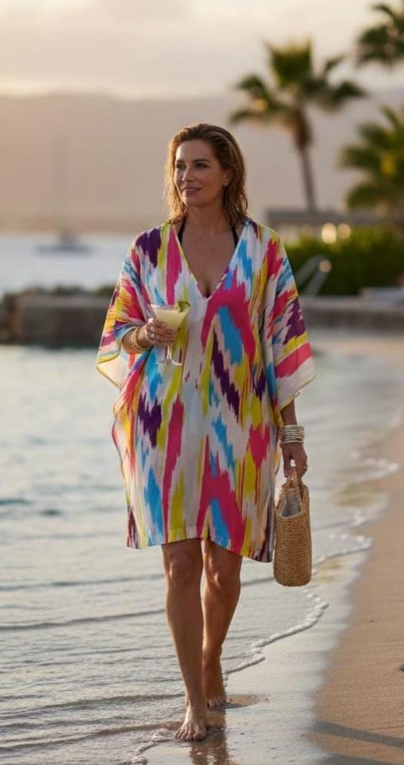 neon kaftan dress Black Maxi Dress with Neon Line: Oversize Kaftan Stage Dress METD0033