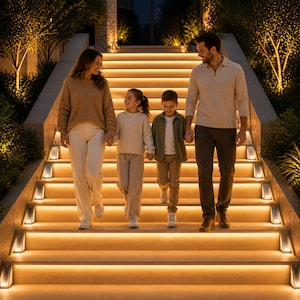Solar Stair Lights | Outdoor Stair Step Lights | LED Pathway Lights | Waterproof Garden Solar Stair Lights Lights | Patio Stair Step Lights