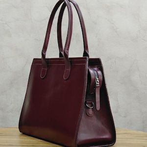 Large Casual Bag Leather Shoulder Bag Stylish Business Bag Office Daily Bag