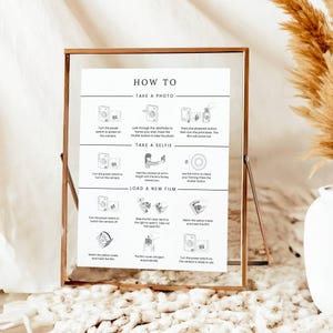 Instax Mini EVO Instructions Wedding Sign Printable, How to Load Film, Instax EVO Photo Guest Book Sign, Instax EVO Instructions, printable