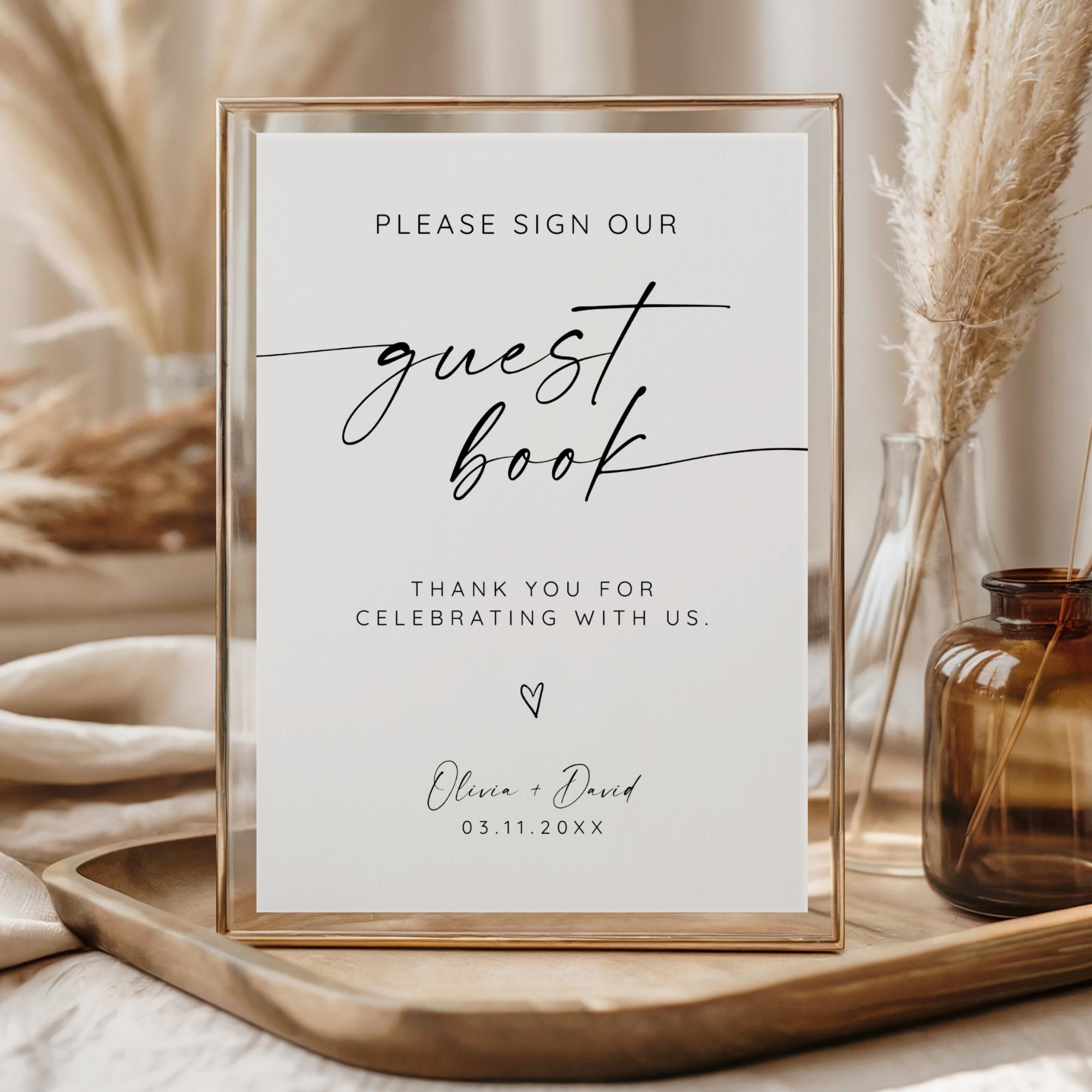 Wedding Guestbook Sign, Please Sign Our Guest Book, Guestbook Table ...