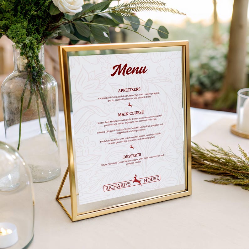 Elegant Restaurant Menu Template: Printable Fine Dining Design (canva ...