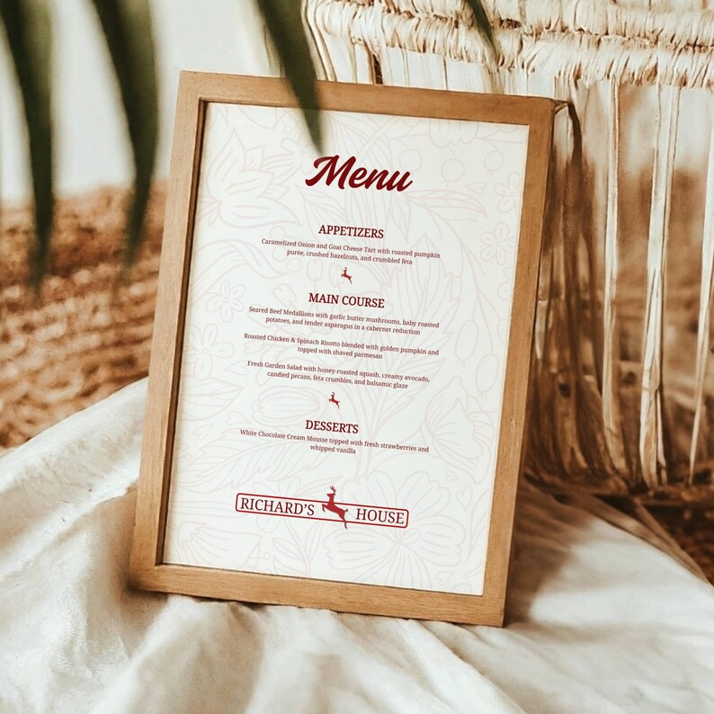 Elegant Restaurant Menu Template: Printable Fine Dining Design (canva ...