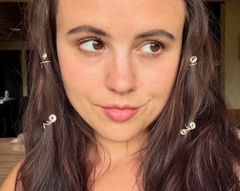 Draht-Haarspiralen | Spirale Haarschmuck | 6er Pack | Gold oder Silber | Boho Bubble Braid Haarschmuck