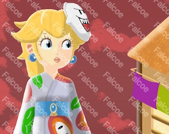 Super Mario Odyssee, Prinzessin Peach, digital Kunst, Reiseästhetik, digital Kunst, Papier Kunst