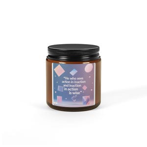Scented Soy Candle: Uplifting Quote, Relaxing Decor, Gift for Self-Care, Home Fragrance, Wellness