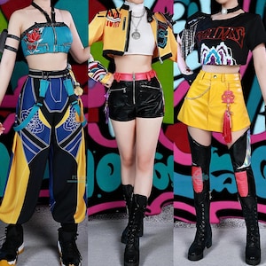 Anime Movie HUNTR/X KPOP Demon Hunters Zoey Rumi Mira Cosplay Costume Halloween Carnival Party Role Play Uniform Prop