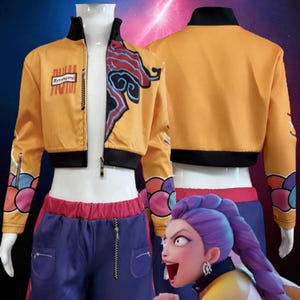 Kids Girls Rumi KPop Demon Cos Hunters Cosplay Costume for Children Fantasy 2025 Roleplay Clothing Movie Halloween Carnival Suit