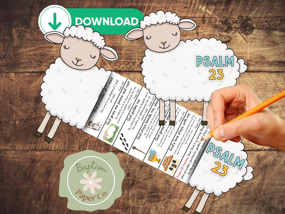 Psalm 23: Sunday School Craft (digital Download) - Etsy
