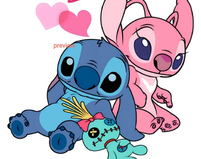 Cute Blue and Pink Alien Couple Clipart | Love Cartoon SVG PNG JPG for Crafts & Stickers