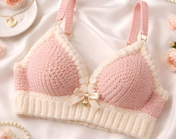 Crochet Bra Pattern PDF | Elastic Support Bralette | XS–6XL Sizes | Beginner Friendly Crochet Top | Crochet Bikini Top Pattern